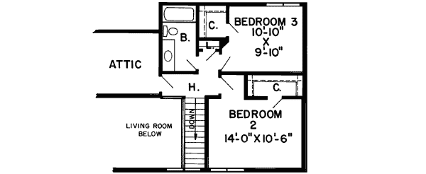 Upper/Second Floor Plan: 46-160