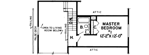 Upper/Second Floor Plan: 46-166