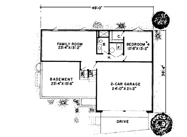 Lower Floor Plan: 46-169