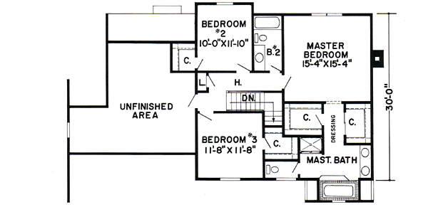 Upper/Second Floor Plan: 46-170