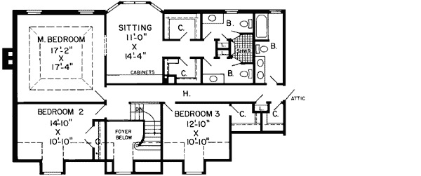 Upper/Second Floor Plan:46-172