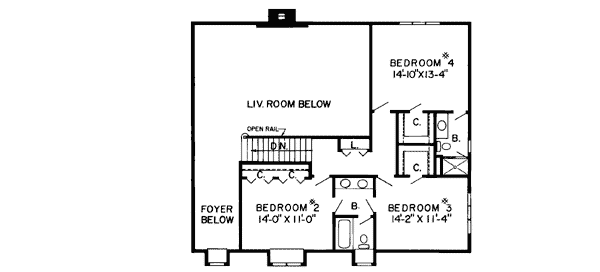 Upper/Second Floor Plan: 46-173
