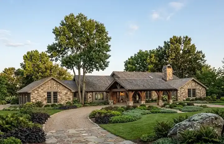 Traditional house plans 46-174 - front exterior, 3,972 sq ft, 4 bed, 4 bath house plans | Monster House Plans