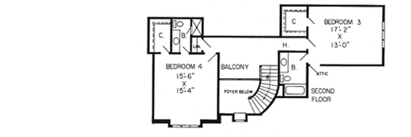 Upper/Second Floor Plan: 46-175