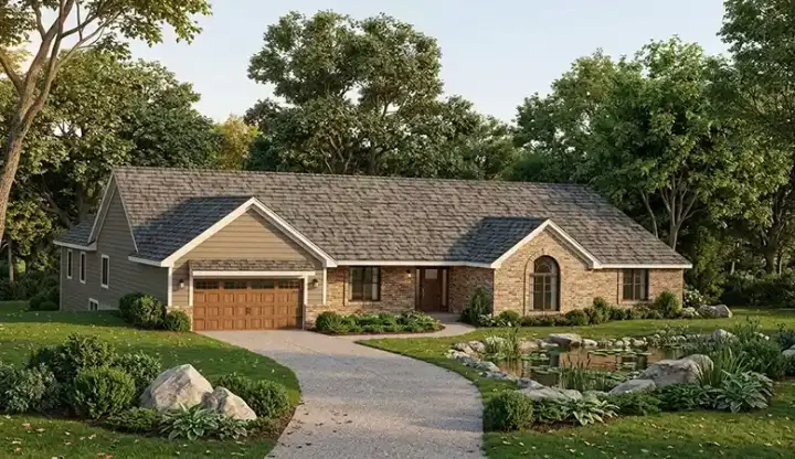 Traditional house plans 46-178 - front exterior, 2,280 sq ft, 3 bed, 3 bath house plans | Monster House Plans