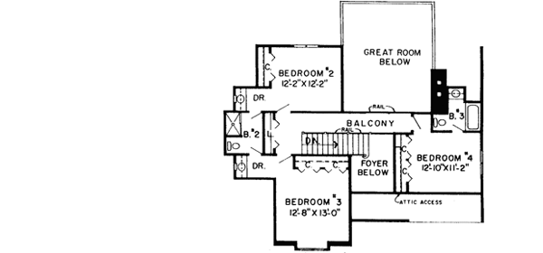 Upper/Second Floor Plan: 46-180