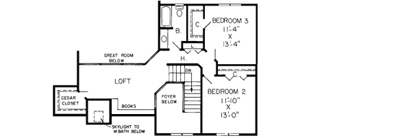 Upper/Second Floor Plan: 46-184