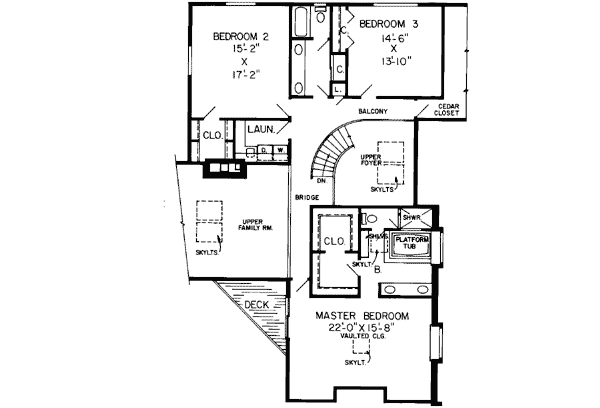Upper/Second Floor Plan: 46-190