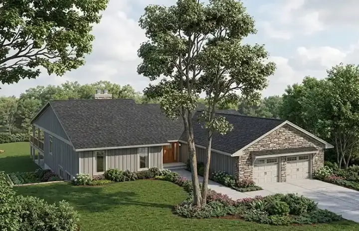 Traditional house plans 46-194 - front exterior, 2,940 sq ft, 3 bed, 2 bath house plans | Monster House Plans