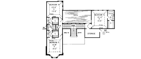 Upper/Second Floor Plan: 46-199