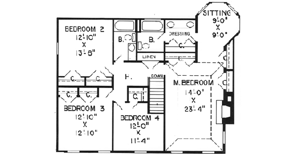 Upper/Second Floor Plan: 46-201