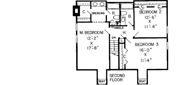 Upper/Second Floor Plan: 46-203