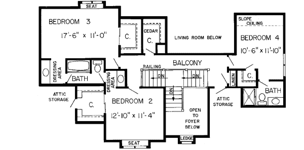 Upper/Second Floor Plan: 46-204