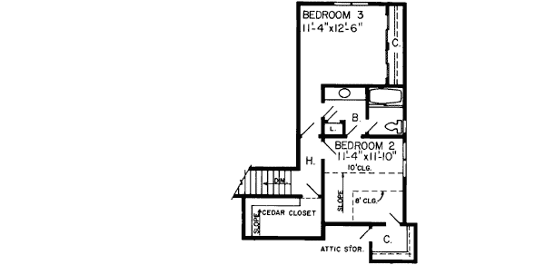 Upper/Second Floor Plan: 46-205