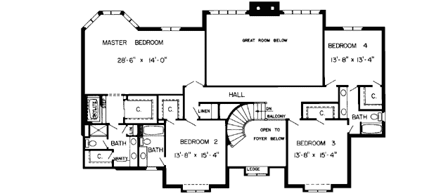 Upper/Second Floor Plan: 46-206
