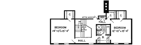 Upper/Second Floor Plan: 46-209