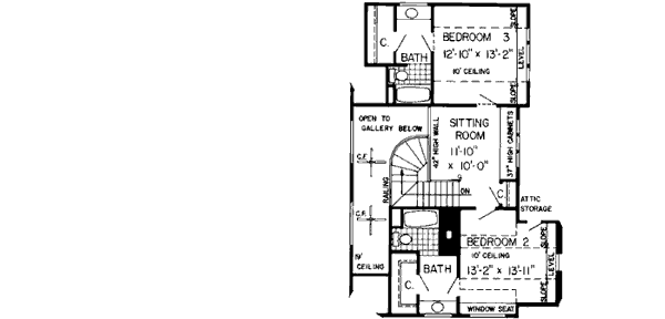 Upper/Second Floor Plan: 46-210