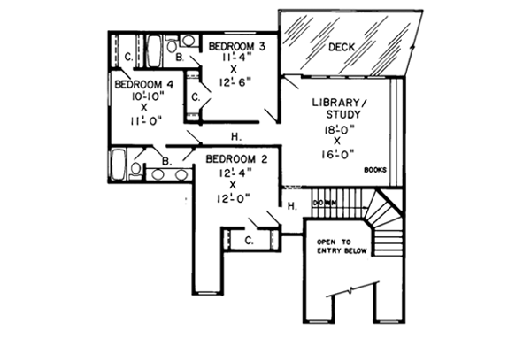 Upper/Second Floor Plan: 46-212
