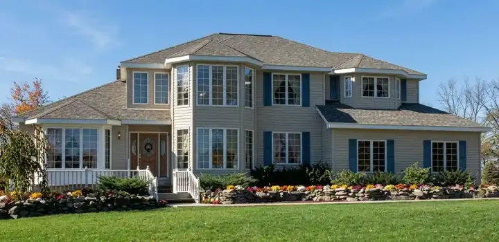 Traditional house plans 46-218 - front exterior, 3,276 sq ft, 4 bed, 2 bath house plans | Monster House Plans