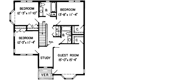 Upper/Second Floor Plan: 46-219