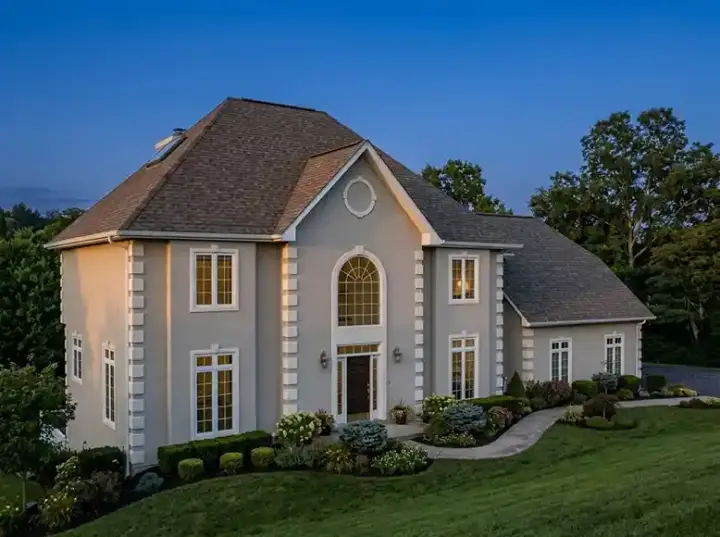 European house plans 46-239 - front exterior, 3,746 sq ft, 4 bed, 3 bath house plans | Monster House Plans