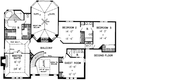 Upper/Second Floor Plan: 46-240