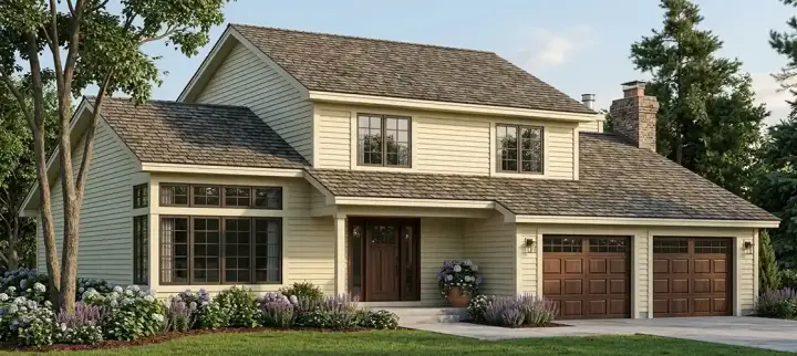 Traditional house plans 46-244 - front exterior, 1,838 sq ft, 3 bed, 2 bath house plans | Monster House Plans
