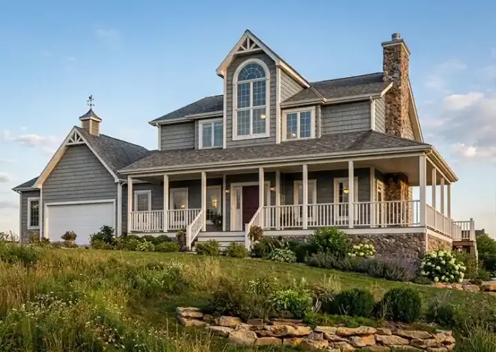 Country house plans 46-250 - front exterior, 2,607 sq ft, 3 bed, 2 bath house plans | Monster House Plans