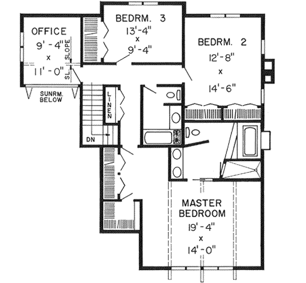 Upper/Second Floor Plan: 46-253