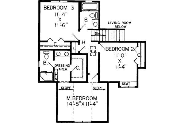 Upper/Second Floor Plan: 46-258