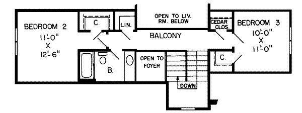Upper/Second Floor Plan: 46-262