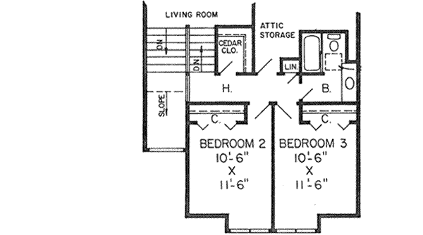 Upper/Second Floor Plan: 46-263