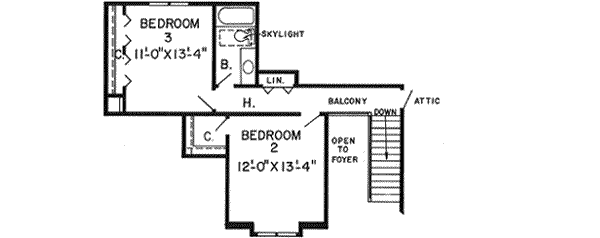 Upper/Second Floor Plan: 46-275