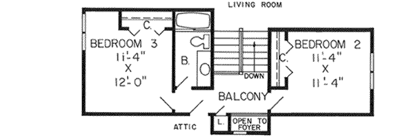 Upper/Second Floor Plan: 46-276