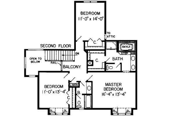 Upper/Second Floor Plan: 46-286