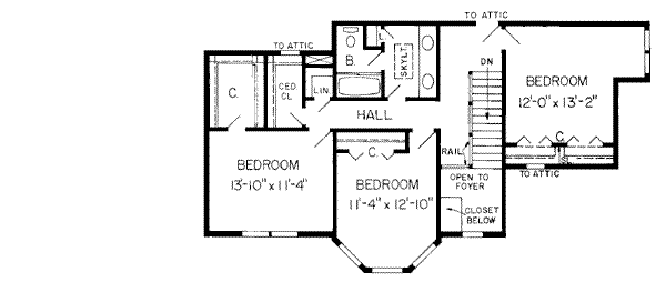 Upper/Second Floor Plan: 46-288