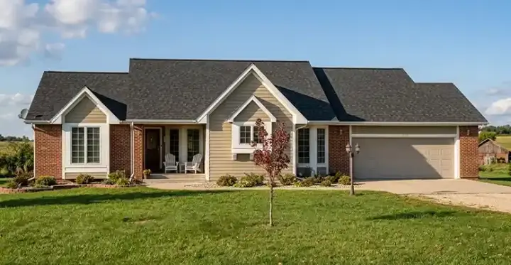 Traditional house plans 46-289 - front exterior, 2,020 sq ft, 3 bed, 2 bath house plans | Monster House Plans