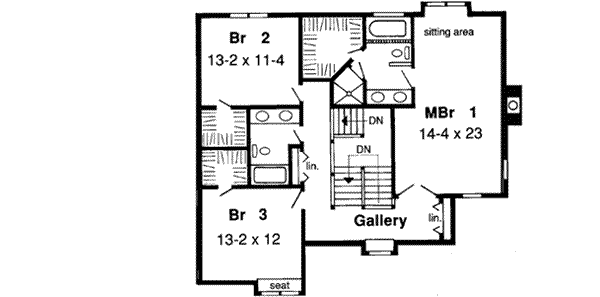 Upper/Second Floor Plan: 46-296