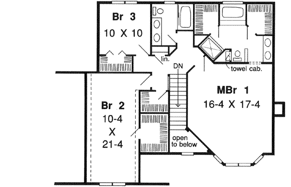 Upper/Second Floor Plan: 46-298