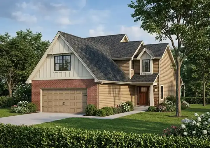 Traditional house plans 46-299 - front exterior, 1,894 sq ft, 3 bed, 2 bath house plans | Monster House Plans