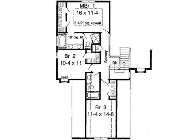 Upper/Second Floor Plan: 46-299