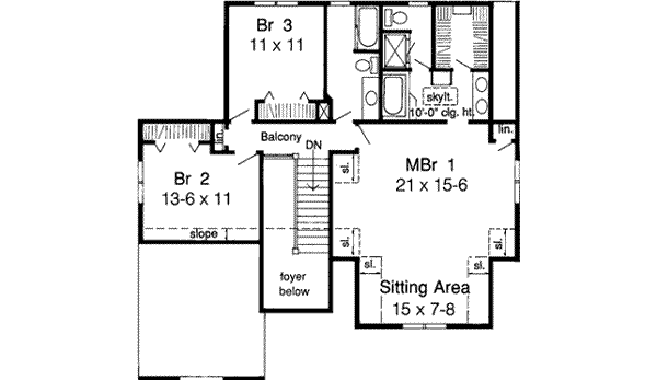 Upper/Second Floor Plan: 46-300