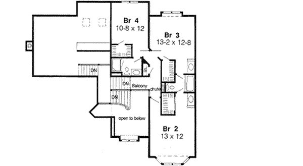 Upper/Second Floor Plan: 46-302