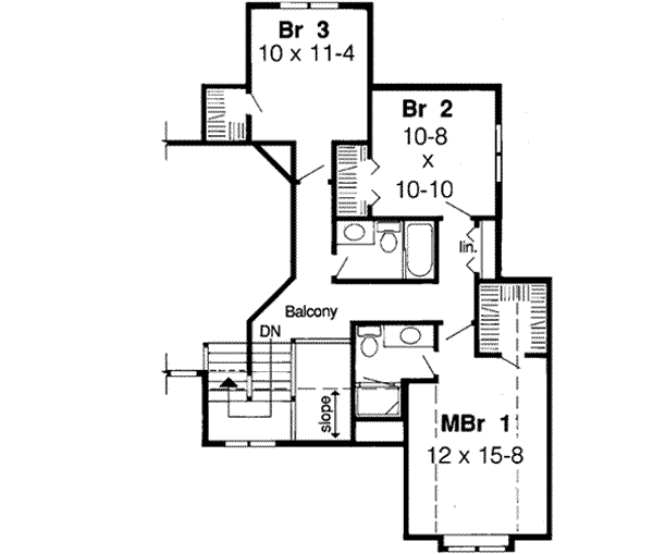 Upper/Second Floor Plan: 46-304