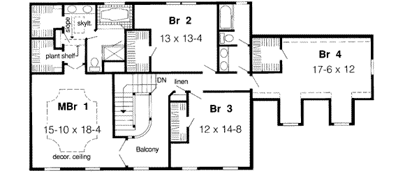 Upper/Second Floor Plan: 46-308