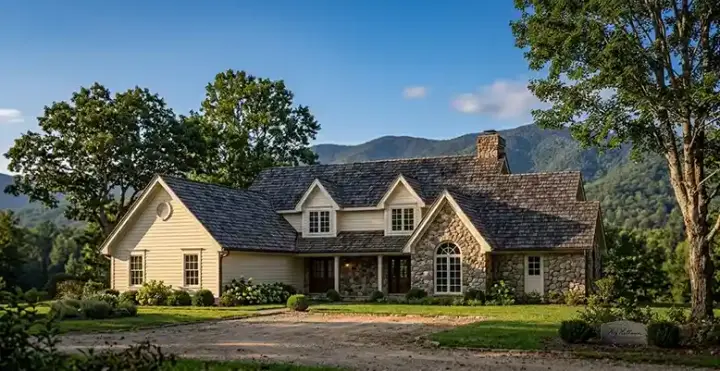 Country house plans 46-312 - front exterior, 3,913 sq ft, 5 bed, 4 bath house plans | Monster House Plans