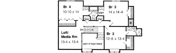 Upper/Second Floor Plan: 46-312