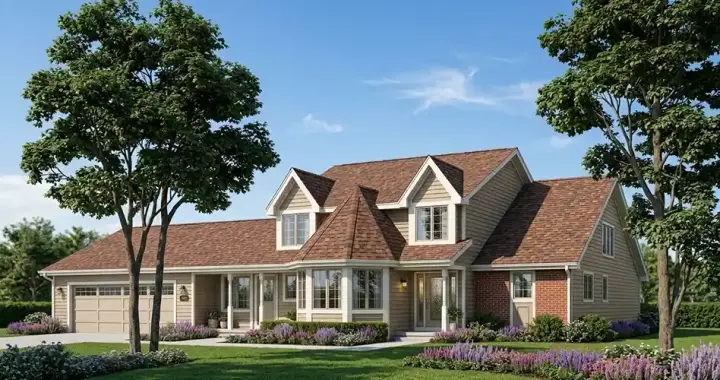 Country house plans 46-314 - front exterior, 1,819 sq ft, 3 bed, 2 bath house plans | Monster House Plans