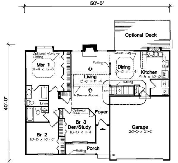 Traditional Style Home Design Plan: 46-316