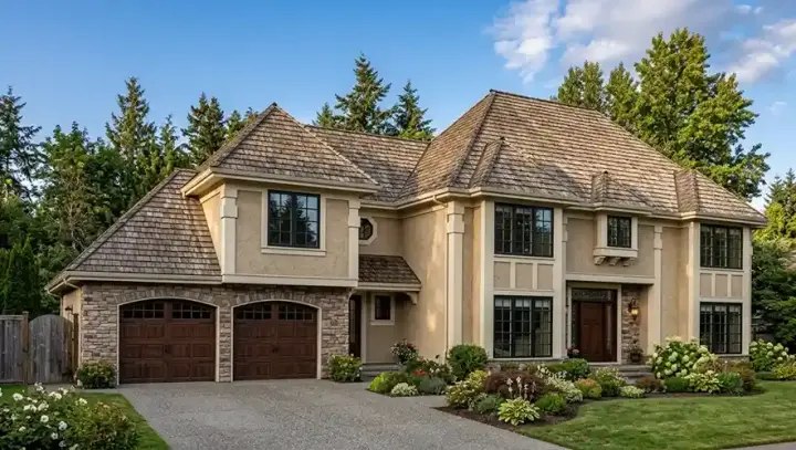 European house plans 46-324 - front exterior, 3,024 sq ft, 4 bed, 2 bath house plans | Monster House Plans